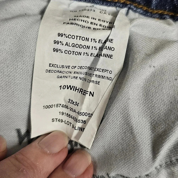 Wrangler Jeans High Rise Bootcut  Blue size 33 x 34 Waist 19" - Picture 9 of 11